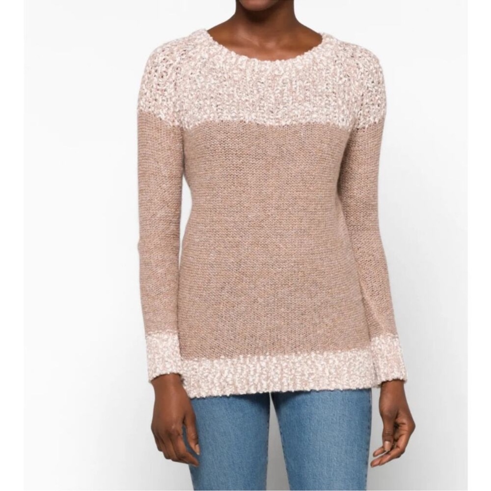 Fate Women's Cream and Tan Knit Sweater